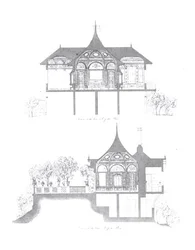 Cross sections of the Summer House of Buckingham Palace, from 
