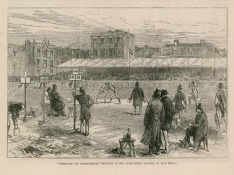 Cumberland and Westmoreland Wrestling at Lillie Bridge Ground on Good Friday