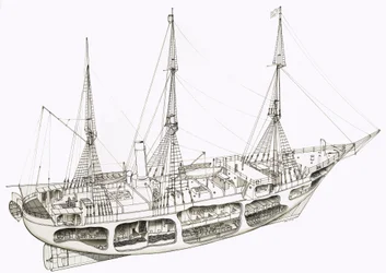Cut-out of Unidentified Ship
