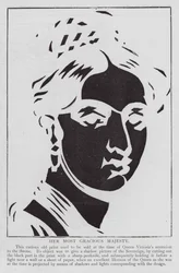 Cut Out Portrait of Queen Victoria