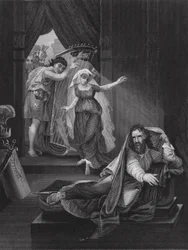 David playing before Saul