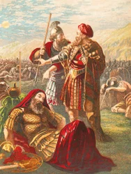 David spares the life of Saul