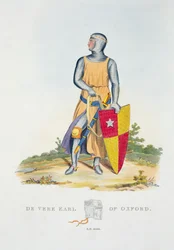 De Vere, Earl of Oxford, 1280, from Ancient Armour by Samuel Rush Meyrick, 1824