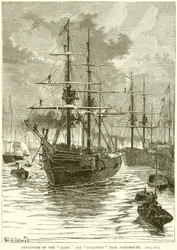 Departure of the Alert and Discovery from Portsmouth