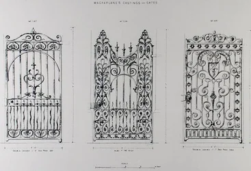 Designs for cast-iron railings, from 