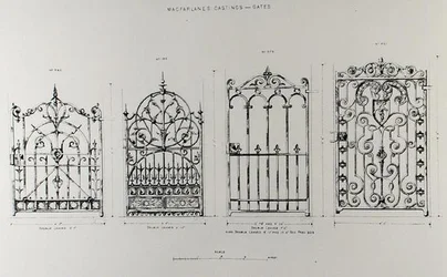 Designs for cast-iron railings, from 