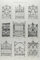 Designs for cast-iron railings, from 