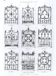 Designs for cast-iron railings, from Macfarlanes Castings