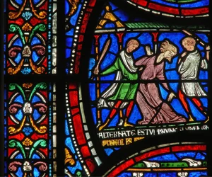 Detail from the Miracle Window depicting Mad Matilda of Cologne
