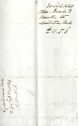 Devonshire MSS AS 3101, Folio from a Bundle of Bills Settled by Pinder Simpson for Lord George Cavendish, Including Alexander Bowie
