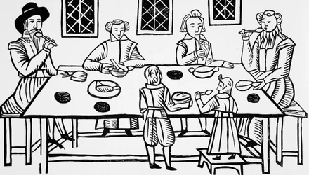 Dining at Home, from the Roxburghe Ballads