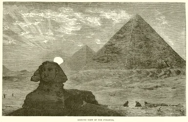 Distant View of the Pyramids