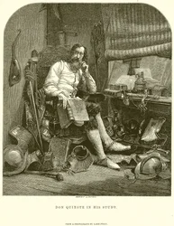 Don Quixote in his Study