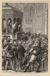Dr Bourne preaching at St Pauls Cross