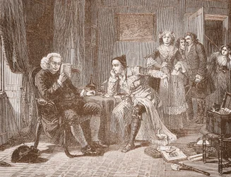 Dr. Johnson Rescuing Goldsmith from His Landlady