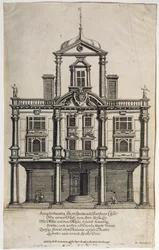 Dukes Theatre, Dorset Gardens, engraved by W. Sherwin, 1673