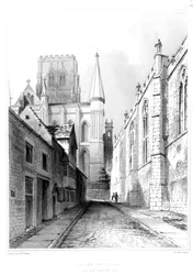 Durham Cathedral, East View from Bow Lane