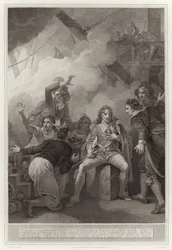 Earl Sandwich Refusing to Leave His Ship While on Fire, in the Battle of Solebay