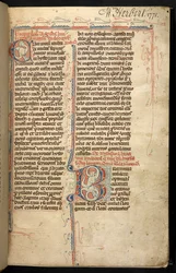 Egerton 3142, f.1r, Text with an illuminated initial, 