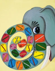 Elephant Trunk with Numbers