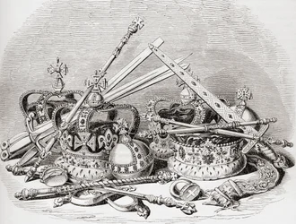 English Regalia, from Old England: A Pictorial Museum, Published 1847