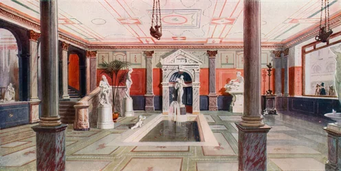 Entrance Hall of Messrs Pears of Pears Soap Fame, Reproducing a Hall in Herculaneum