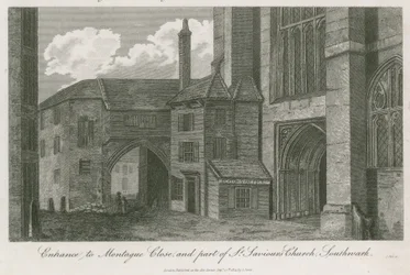 Entrance to Montague Close and Part of St Saviour