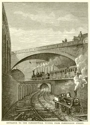 Entrance to the Clerkenwell Tunnel from Farringdon Street