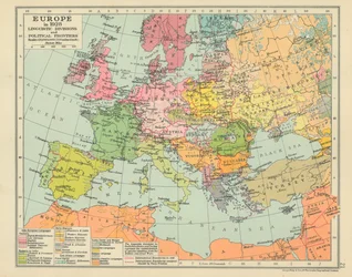 Europe in 1928 Linguistic Divisions and Political Frontiers