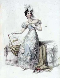 Evening Dress, Fashion Plate from Ackermann