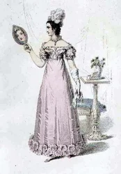 Evening Dress, fashion plate from Ackermann