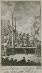 Execution of John Hamilton Esq by the Machine Called The Maiden
