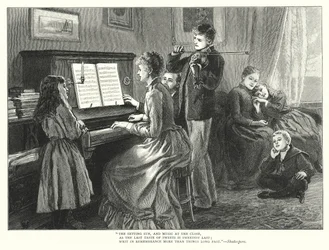 Family playing music together