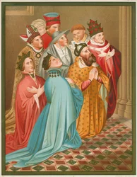 Ferdinand I, King of Aragon, His Queen, the Emperor Sigismund, and Pope Martin V