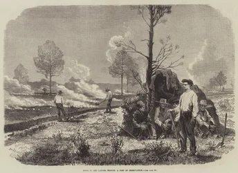 Fires in the Landes, France, a Post of Observation