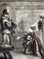 First Meeting of Edward IV and Lady Elizabeth Gray, illustration from 