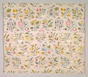 Floral Embroidery, early 1600s