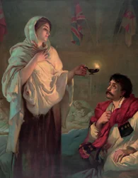 Florence Nightingale with an Oil Lamp