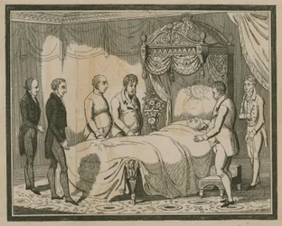 Friends Surround the Bed of a Dying Man