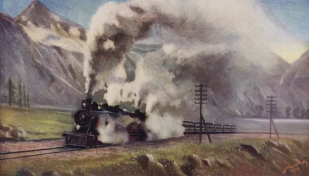 From the Atlantic to the Pacific, the Imperial Limited Express crossing the Rocky Mountains