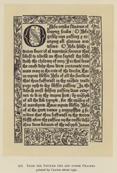 From the Fifteen Oes and Other Prayers printed by Caxton about 1491