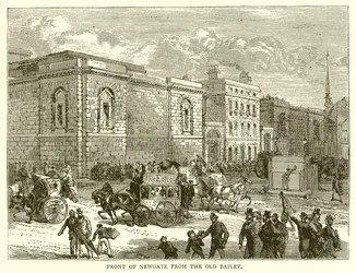 Front of Newgate from the Old Bailey
