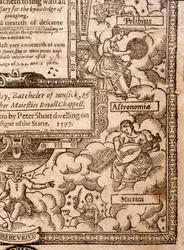 Frontispiece from A Plaine and Easie Introduction to Practicall Musicke by Thomas Morley, Detail, 1597