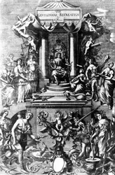 Frontispiece from The Gentlemans Recreation published by Richard Blome