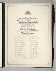 Frontispiece from a souvenir album of the Juvenile Fancy Dress Ball, Leeds