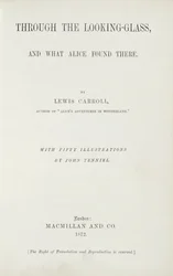 Frontispiece to Alice Through the Looking-Glass by Lewis Carroll, published by Macmillan, 1872