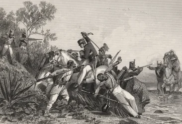 Fugitive British Officers and Their Families Attacked by Mutineers, from 
