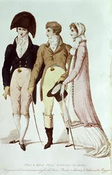 Full and Half Full Dresses for April, illustration from 