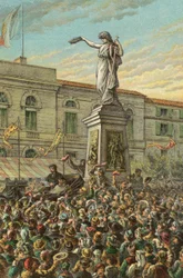 Garibaldi Unveiling the Mentana Memorial at Milan