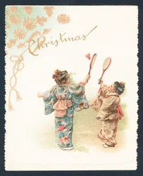 Geisha Girls Playing Badminton